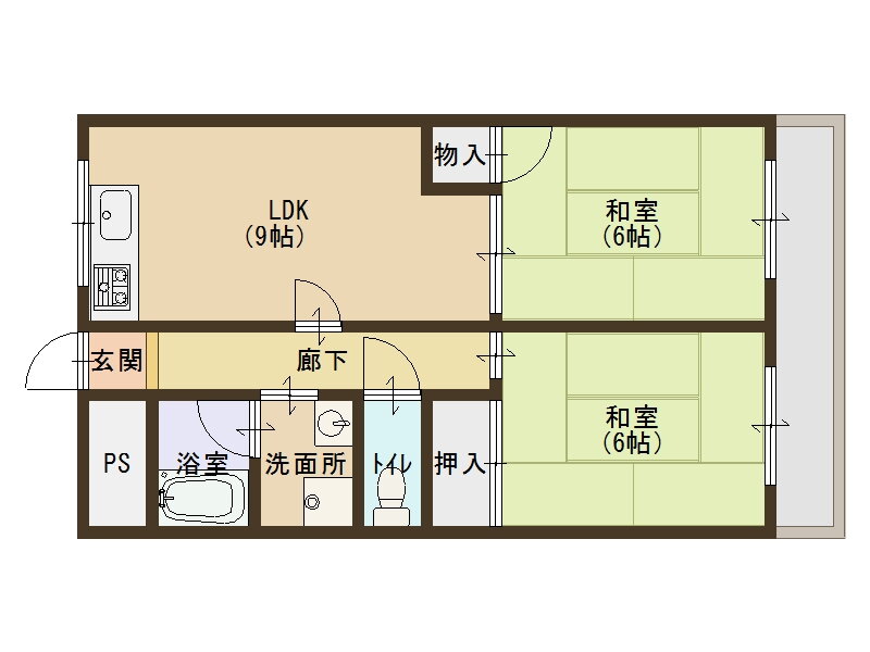 大阪府大阪市城東区中央２ 野江駅 2LDK マンション 賃貸物件詳細