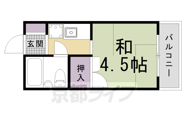 京都府京都市北区大宮南山ノ前町 北大路駅 1K マンション 賃貸物件詳細