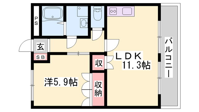 兵庫県加西市北条町古坂７ 北条町駅 1LDK アパート 賃貸物件詳細