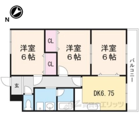 滋賀県甲賀市水口町的場 水口城南駅 3DK マンション 賃貸物件詳細