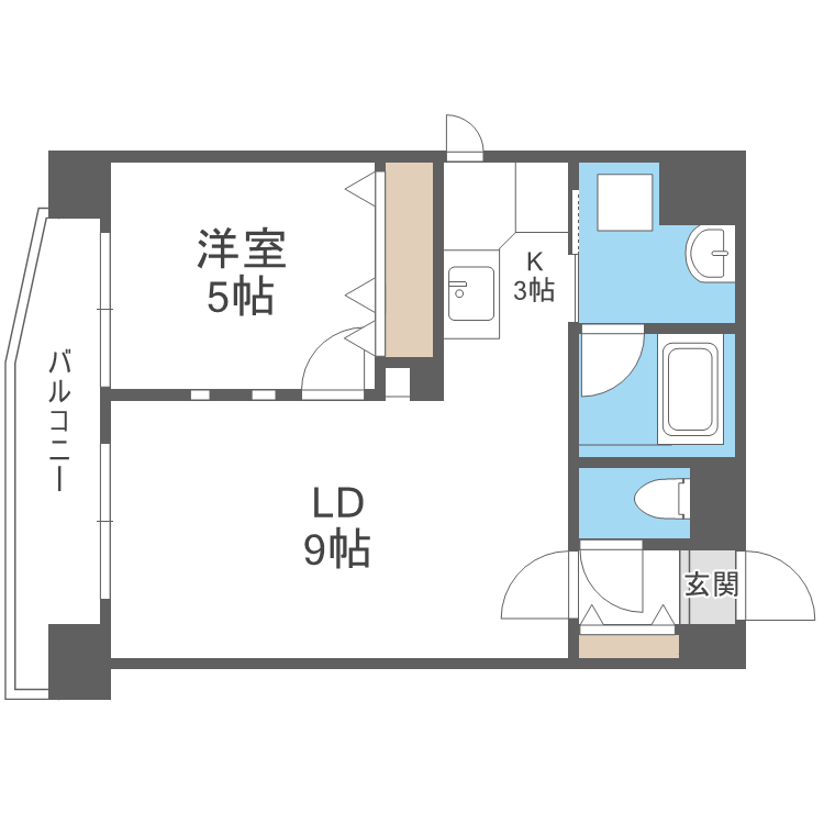 北海道札幌市中央区北六条西２４ 西２８丁目駅 1LDK マンション 賃貸物件詳細