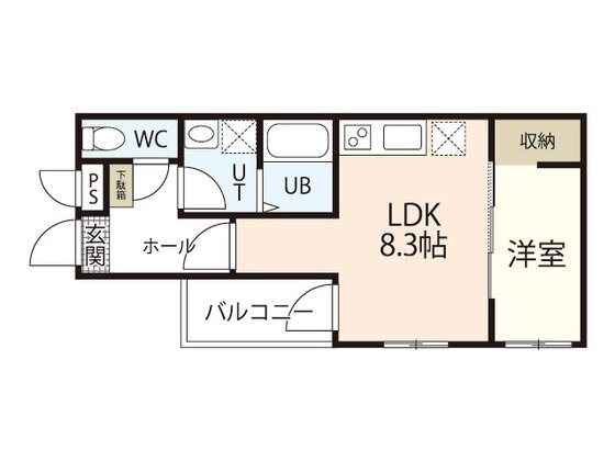 広島県広島市中区江波本町 江波駅 1LDK アパート 賃貸物件詳細