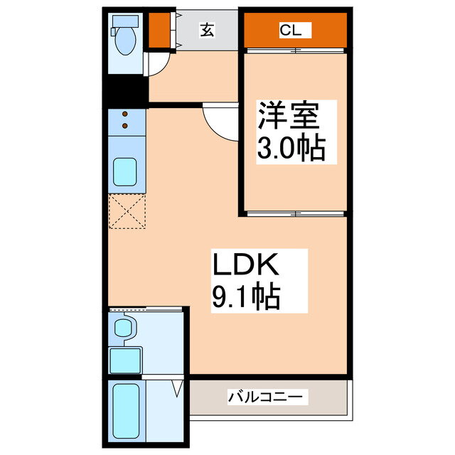 熊本県熊本市中央区新大江３ 東海学園前駅 1LDK アパート 賃貸物件詳細