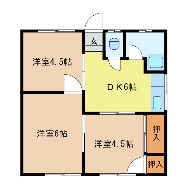 藤井アパート 1階 3DK 賃貸物件詳細