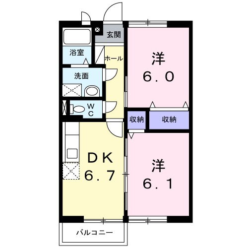 栃木県小山市大字羽川 小山駅 2DK アパート 賃貸物件詳細