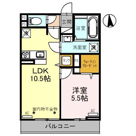 福井県福井市高木１ 森田駅 1LDK アパート 賃貸物件詳細