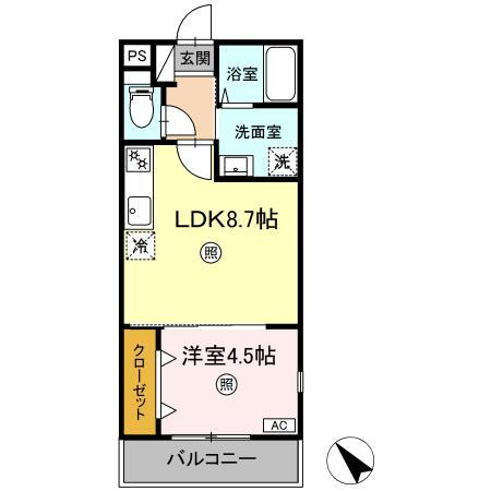 Ａｃｏｔｅｒｒａｃｅ（ＤＷ） 1階 1LDK 賃貸物件詳細