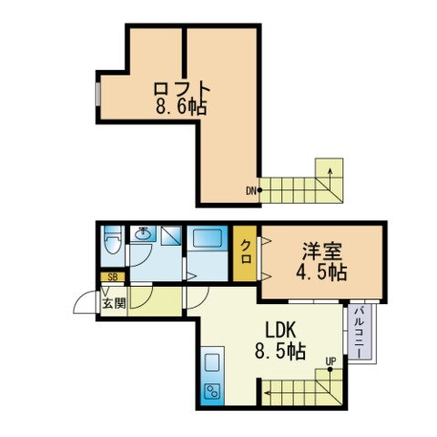 福岡県福岡市博多区那珂２ 竹下駅 1LDK アパート 賃貸物件詳細