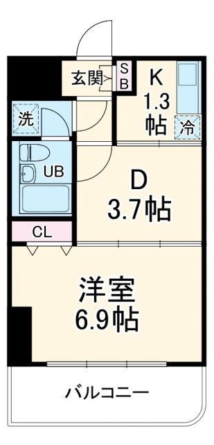 神奈川県平塚市宝町 平塚駅 1K マンション 賃貸物件詳細