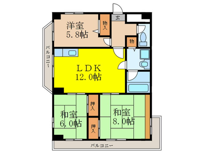 大阪府吹田市岸部北５ 岸辺駅 3LDK マンション 賃貸物件詳細
