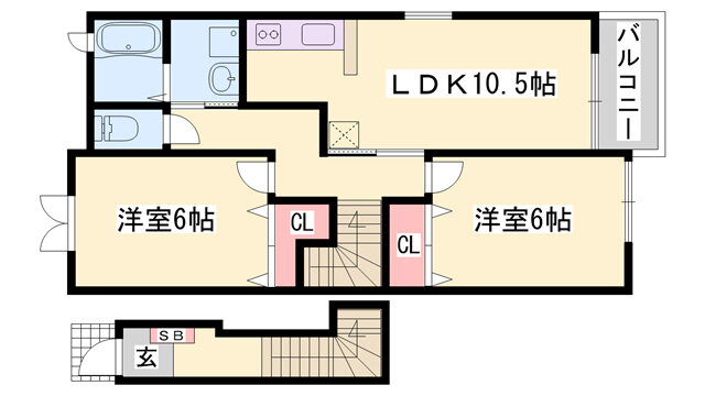 兵庫県加東市社 社町駅 2LDK アパート 賃貸物件詳細