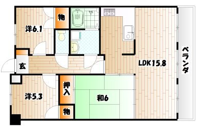 クラブハウス企救丘 4階 3LDK 賃貸物件詳細