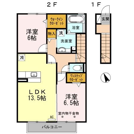 愛知県稲沢市平和町中三宅中屋敷 丸渕駅 2LDK アパート 賃貸物件詳細