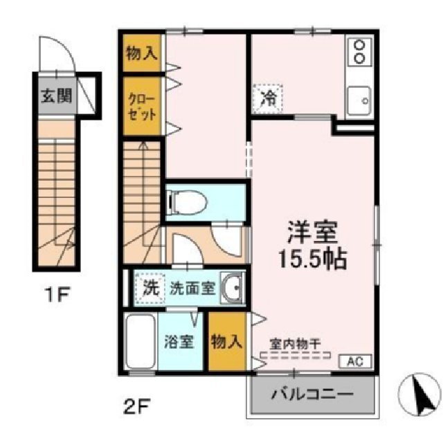 鳥取県米子市上福原１ ワンルーム アパート 賃貸物件詳細