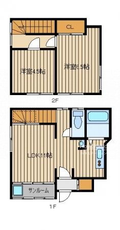 東京都中野区中央１ 中野坂上駅 2LDK 一戸建て 賃貸物件詳細