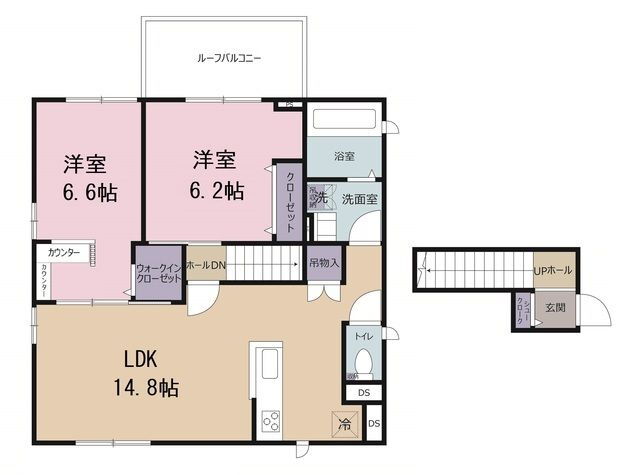 メゾン　ド　リーヴ 3階 2LDK 賃貸物件詳細