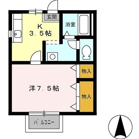 静岡県浜松市中央区三方原町 1K アパート 賃貸物件詳細