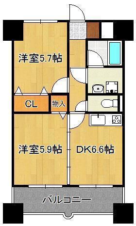 ニューシティアパートメンツ南小倉Ｉ 9階 2DK 賃貸物件詳細