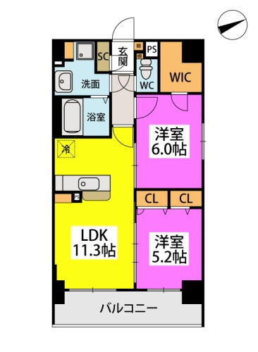 福岡県久留米市本町 花畑駅 2LDK マンション 賃貸物件詳細