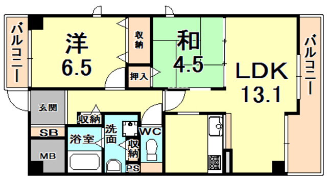 兵庫県西宮市田中町 西宮駅 2LDK マンション 賃貸物件詳細