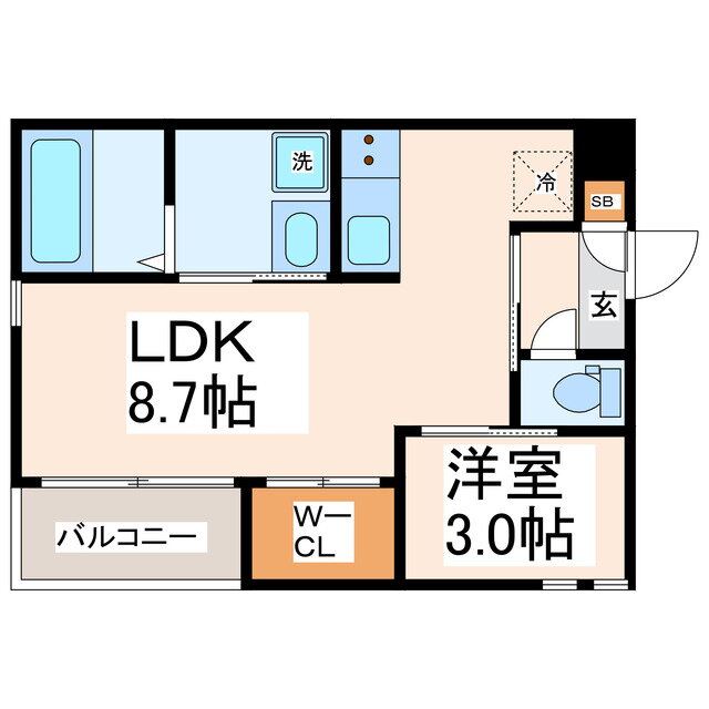 熊本県熊本市中央区三郎１ 1LDK アパート 賃貸物件詳細