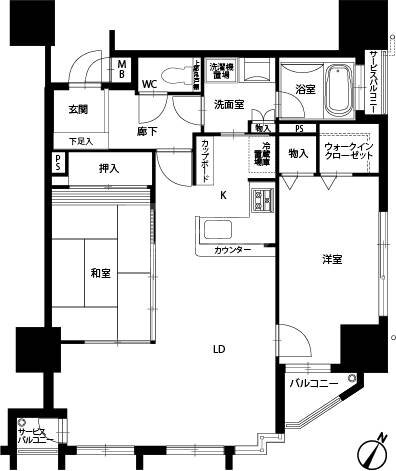 アメックス赤坂門タワー 16階 2LDK 賃貸物件詳細