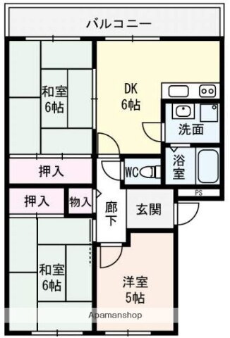 大阪府八尾市青山町１ 近鉄八尾駅 3DK マンション 賃貸物件詳細