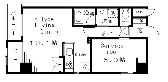 智光ビル 5階 1LDK 賃貸物件詳細