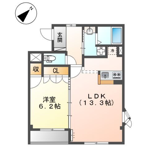 広島県福山市多治米町１ 福山駅 1LDK アパート 賃貸物件詳細