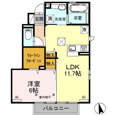 群馬県伊勢崎市北千木町 新伊勢崎駅 1LDK アパート 賃貸物件詳細