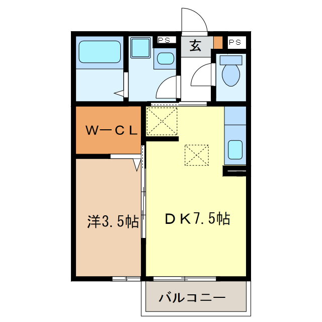 三重県津市高茶屋５ 津駅 1DK アパート 賃貸物件詳細