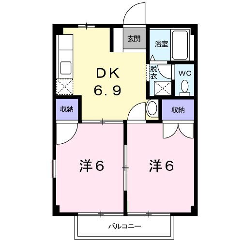 茨城県石岡市東石岡５ 石岡駅 2DK アパート 賃貸物件詳細