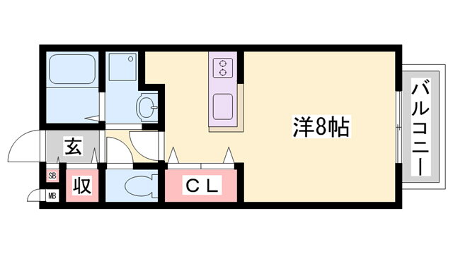 兵庫県神戸市西区水谷１ 明石駅 1K アパート 賃貸物件詳細