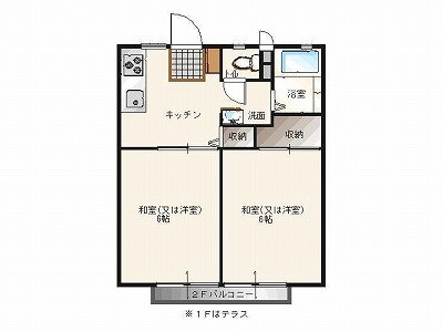 栃木県栃木市富士見町 栃木駅 2DK アパート 賃貸物件詳細