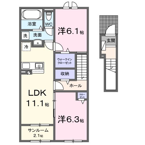 石川県金沢市疋田１ 東金沢駅 2LDK アパート 賃貸物件詳細