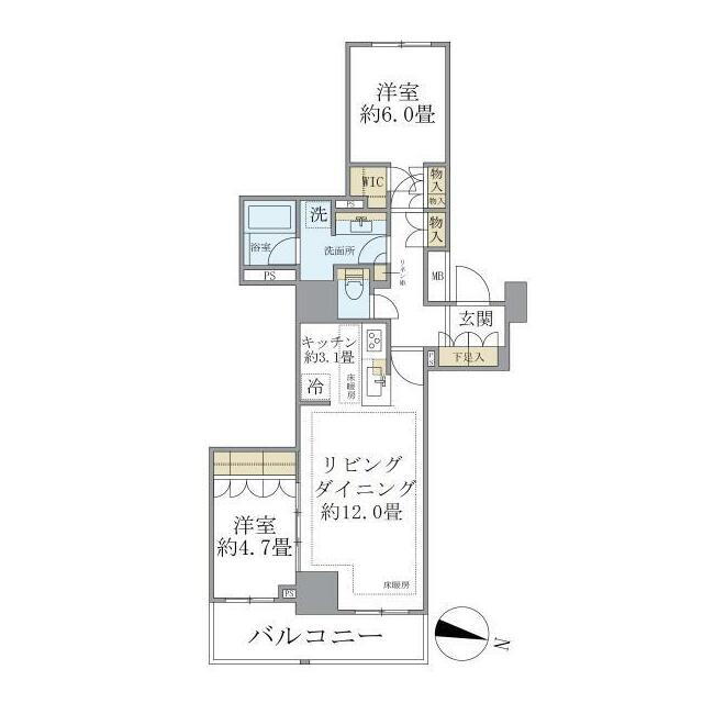 埼玉県さいたま市大宮区桜木町２ 大宮駅 2LDK マンション 賃貸物件詳細
