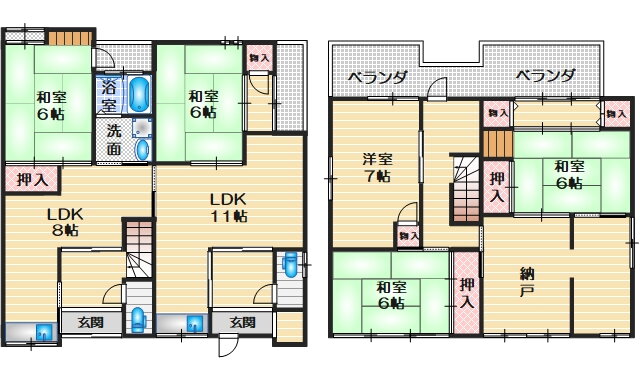 大阪府豊中市庄内栄町２ 庄内駅 5LDK 一戸建て 賃貸物件詳細
