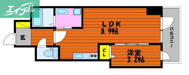 岡山県岡山市北区蕃山町 柳川駅 1LDK マンション 賃貸物件詳細