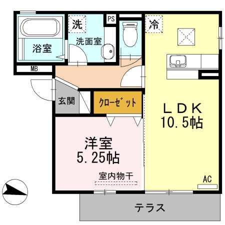 グランデージ青山 1階 1LDK 賃貸物件詳細