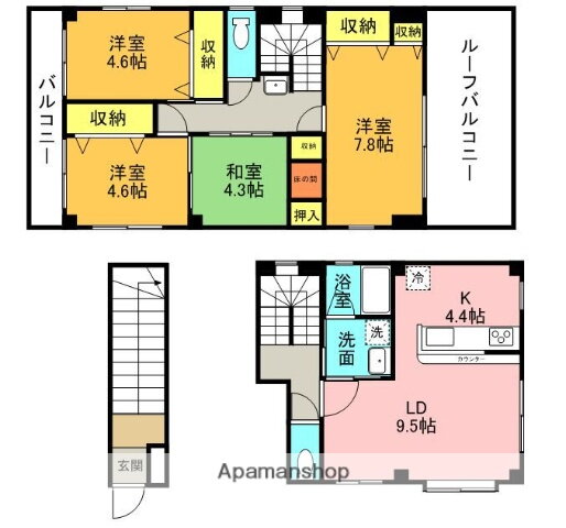 神奈川県川崎市幸区塚越２ 矢向駅 4LDK 一戸建て 賃貸物件詳細