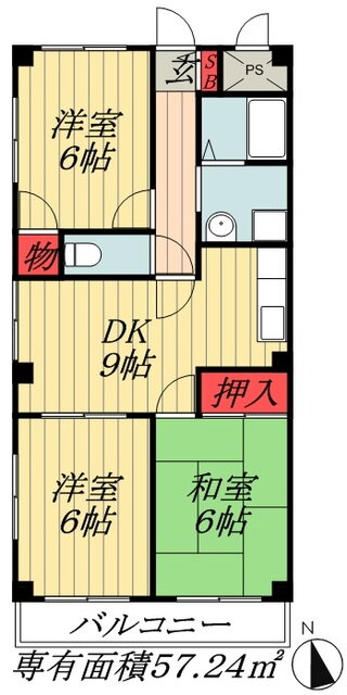 ファミール行徳 5階 3DK 賃貸物件詳細
