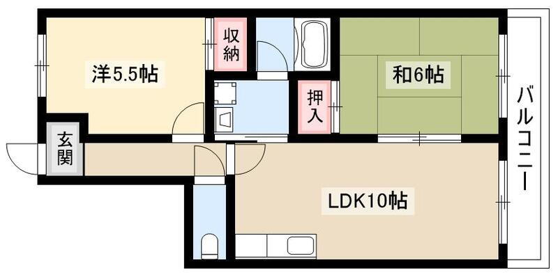 アヴニール千成 1階 2LDK 賃貸物件詳細