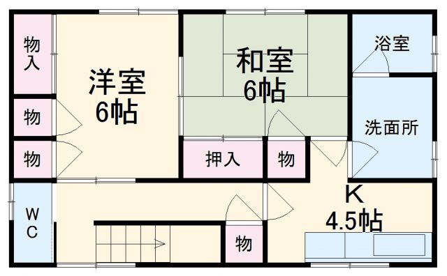 ススキヤアパートＢ棟 2階 2K 賃貸物件詳細