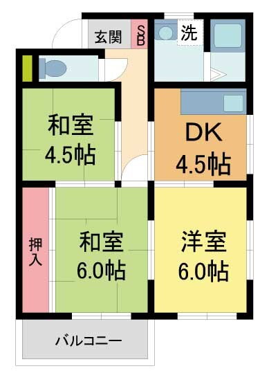 村上マンション 4階 3DK 賃貸物件詳細