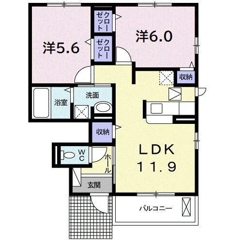 栃木県真岡市上高間木１ 真岡駅 2LDK アパート 賃貸物件詳細