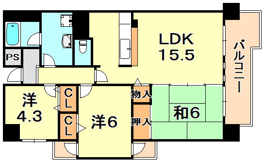 兵庫県神戸市垂水区清水が丘３ 西舞子駅 3LDK マンション 賃貸物件詳細