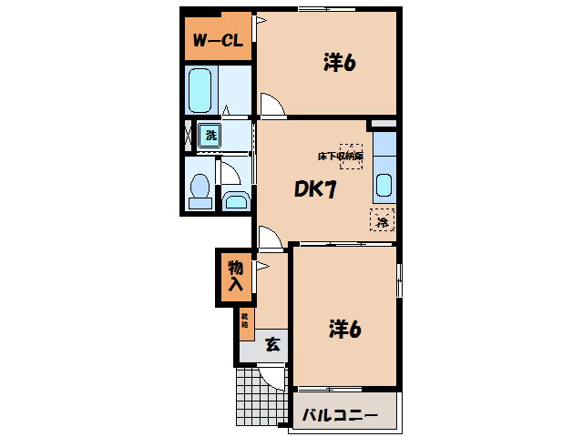 メゾンソレイユ 1階 2DK 賃貸物件詳細