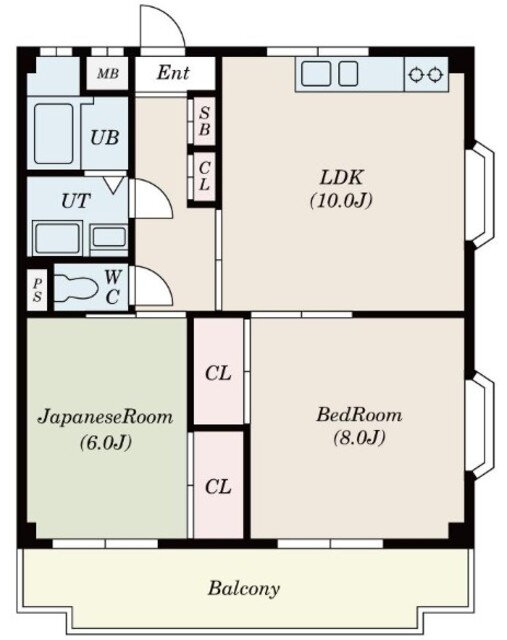 サンライズマンション 3階 2LDK 賃貸物件詳細