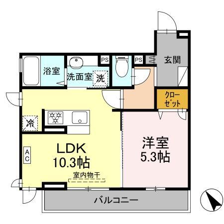 ＨＩレジデンス 2階 1LDK 賃貸物件詳細