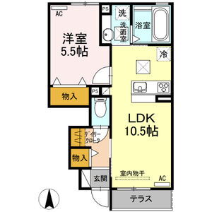 プランドールＶＩＩ　Ｂ棟 1階 1LDK 賃貸物件詳細